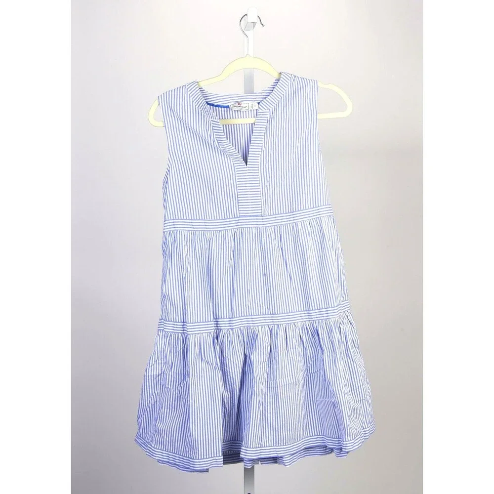 Vineyard Vines Women's Tilly Harbor Dress Tiered Ruffle Skirt Size S - Picture 1 of 3